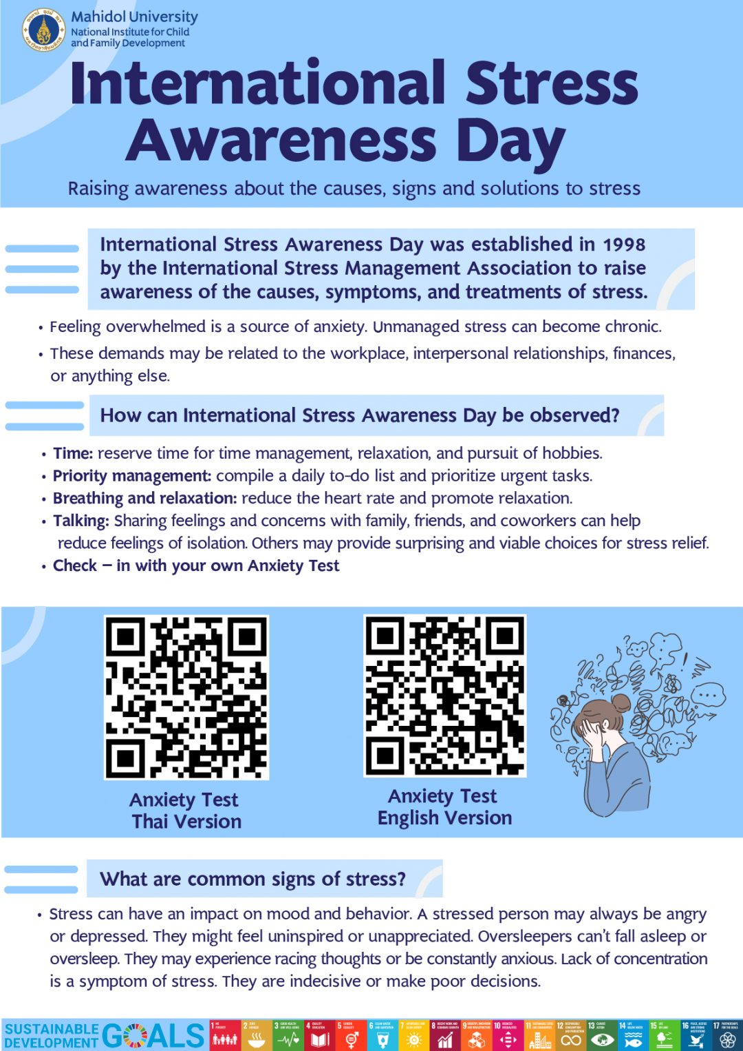 International Stress Awareness Day NICFD